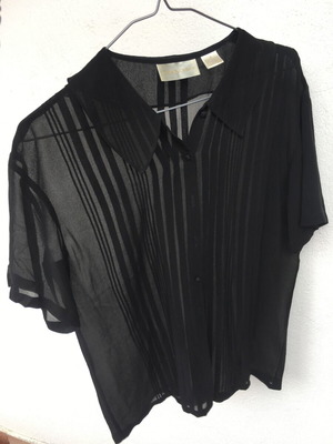 Dana Buchman silk summer shirt black, like new, XS/S