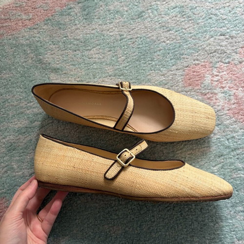 Mary Jane Loeffler Randall ballet flats size 40 like new, beige