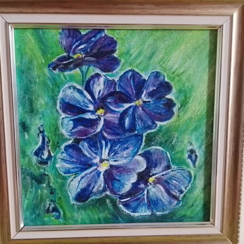 Painting on canvas in frame