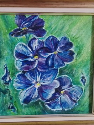 Painting on canvas in frame