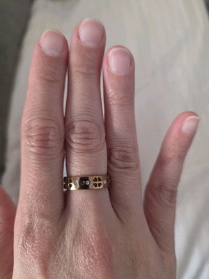 Folli Follie ring used, gold color, size 54 with missing stones