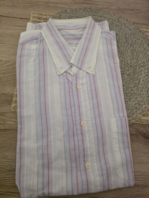 Πουκάμισο Fasto Moda κοντομάνικο ριγέ XL μεταχειρισμένο, βαμβακερό