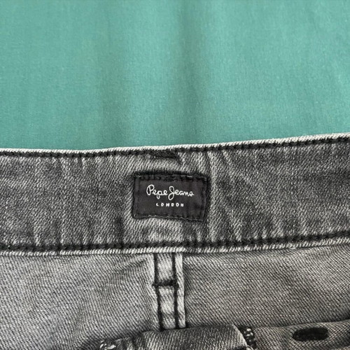 Pepe Jeans London Faded Denim Black Skirt Size XL like new