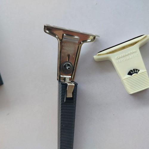 Gillete Techmatic razor used, 60s-70s with case