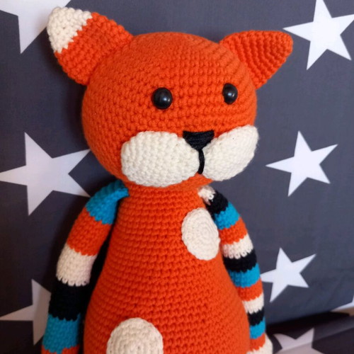 Knitted cat doll 45cm new, handmade and cuddly