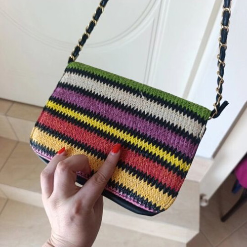Shoulder bag like new, colorful summer style