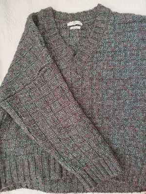 Mango knitted sweater with gold thread used, wide fit