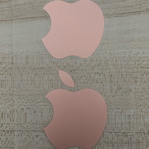 Apple stickers pink gold, new, collectible