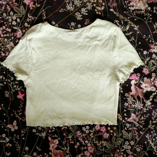 Bambi Baby Tee H&M Divided x Disney like new, size XS, light green