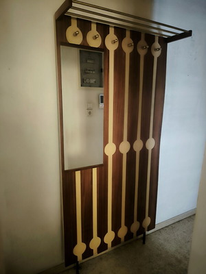 Vintage entrance hall furniture (Kalogerakos) 1960s Mid-Century Space Age