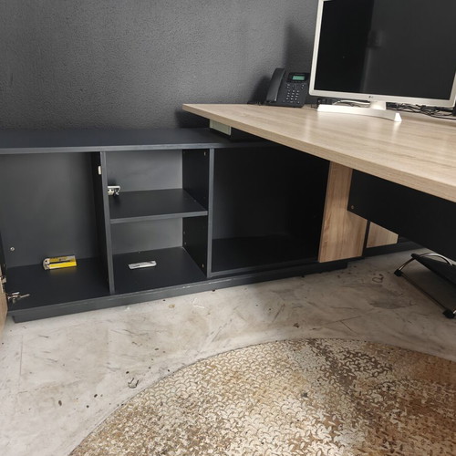 Project desks left and right, Sonoma - Grey shade