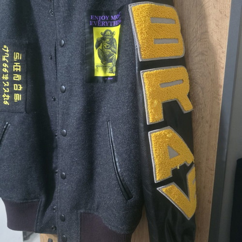 Diesel R-Harryz bomber jacket leather and wool size 14 like new