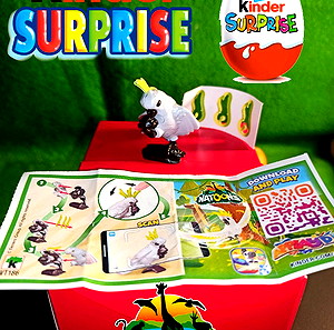 Natoons Λευκός Παπαγάλος Kinder Surprise  Κίντερ Έκπληξη Δωράκι Σοκολατένιο Αβγό Μικρά Ζωάκια μινιατούρες Συλλεκτικά animal figures collectibles