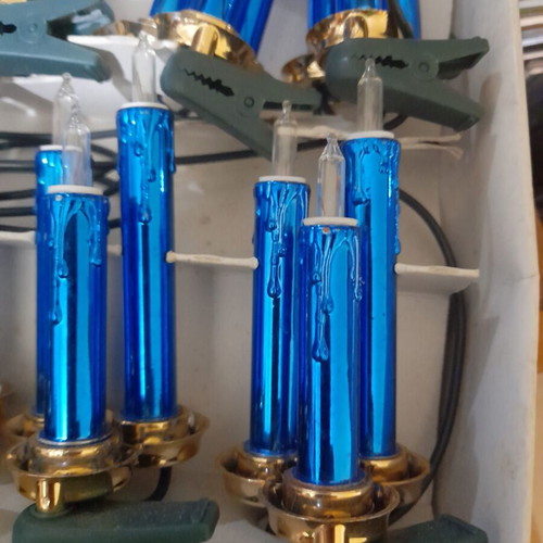 Candle lights new, pack of 48, blue with white light