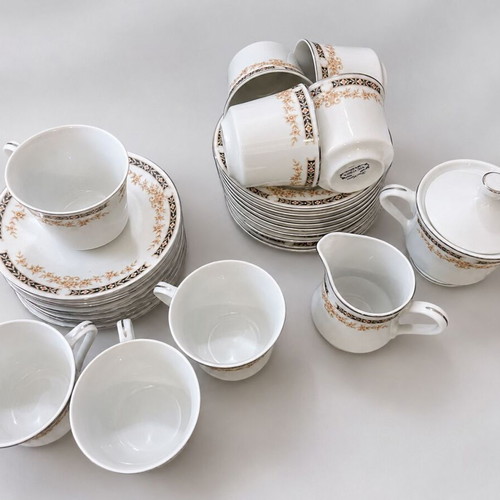 Victoria porcelain tea and coffee set vintage, like new