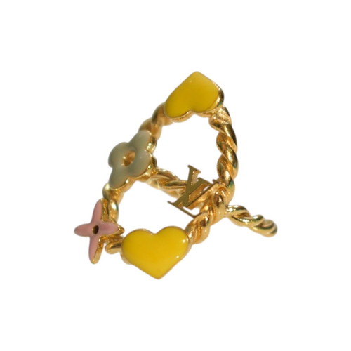Louis Vuitton Sweet Monogram spiral ring with pastel enamel and LV logo
