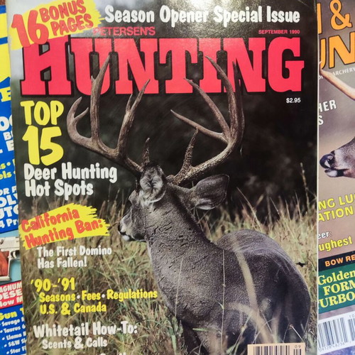 Vintage collection of 10 guns and hunting magazines from the 80s and 90s