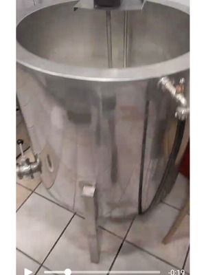 Milk Pasteurizer kettle 100 liters like new, three-phase 9kw