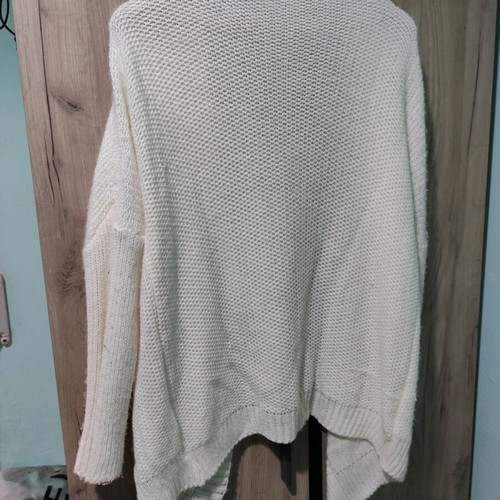 Knitted cardigan white XXXL used