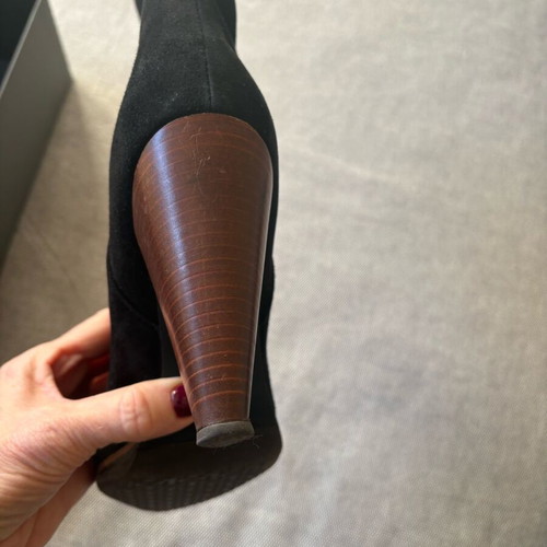 Gianni Del Prete leather suede boots like new black size 39