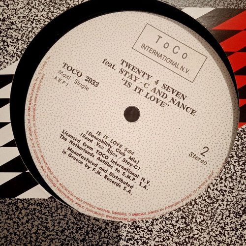 Maxi Single Twenty 4 Seven feat. Stay-C & Nance - Is It Love 1993