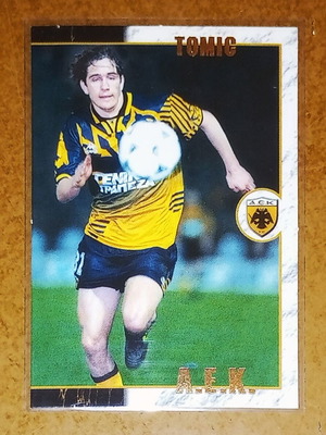 AEK collectible card Goran Tomic new, 1990s
