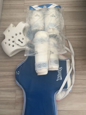 Taekwondo equipment like new with Daedo guards and Olympus helmet