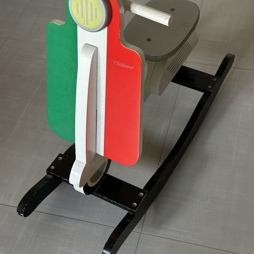 Wooden Vespa rocking toy used