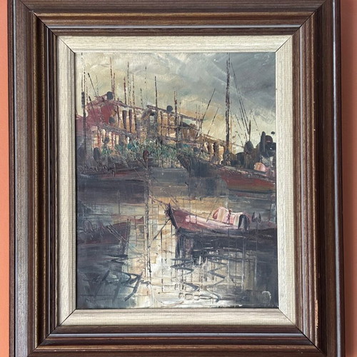 Signed painting with spatula technique like new