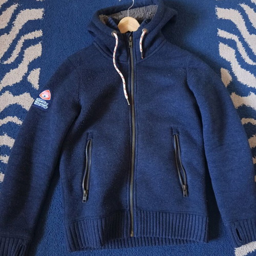 Superdry jacket like new, blue, size S