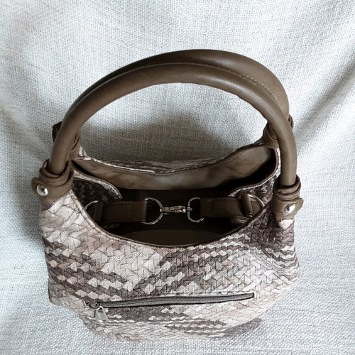 Handbag used beige and brown