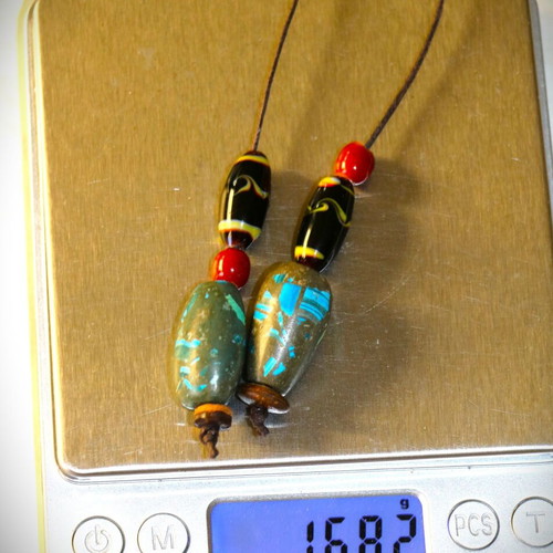 Indico Jewells handmade worry beads with turquoise and lapis lazuli porcelain beads