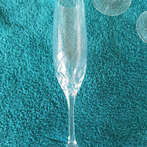 Nachtmann crystal glasses new, set of 11, tall champagne flutes