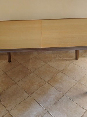 Folding dining table like new, solid beech wood
