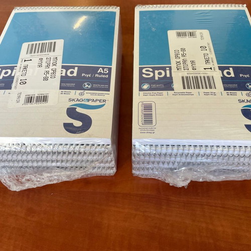 Skag A5 Ruled Spiral Notebook 80 Sheets new, pack of 10