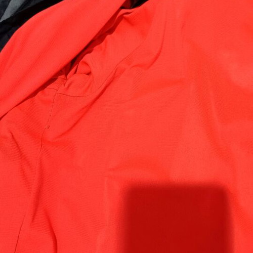 Emerson windbreaker jacket with hood used, blue and orange
