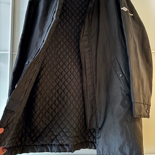 Guess Original Men's Trench Coat XL Black with Quilted Lining New