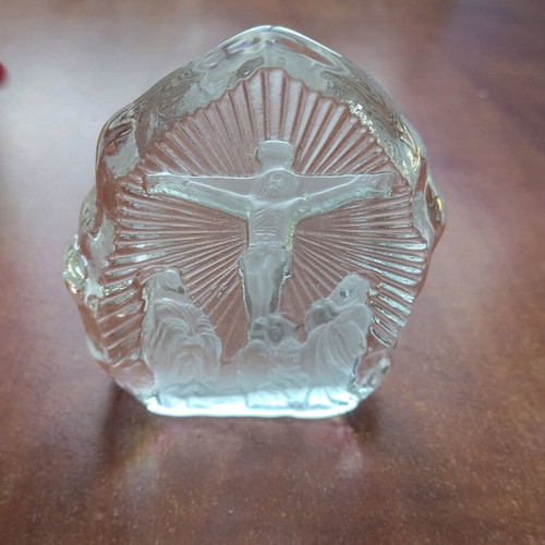 Glass religious icon unused, like new