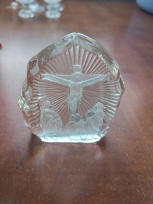 Glass religious icon unused, like new