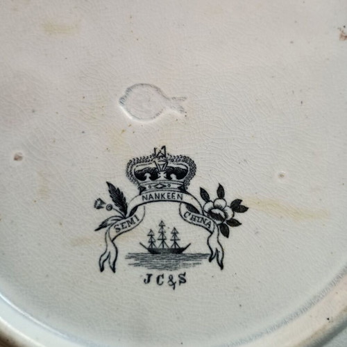 Ceramic plate used, old