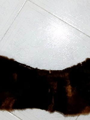 Vintage fur coat collar used, brown