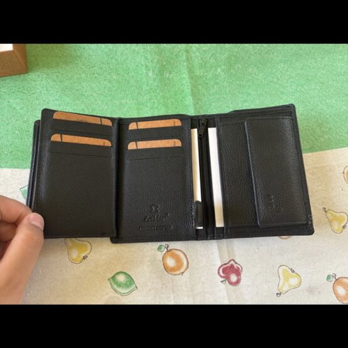 Lavor men's leather wallet new, black