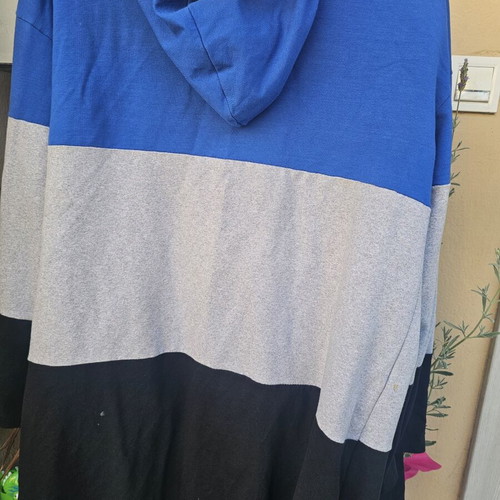 Women's Long Cardigan like new, gray and blue, size M