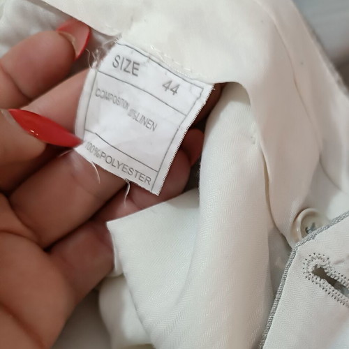 Leonardo men's suit 100% linen beige like new, jacket and trousers 50/44