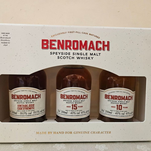 Benromach set new 10yo, 15yo, Vintage 2012 Cask Strength 3x200ml