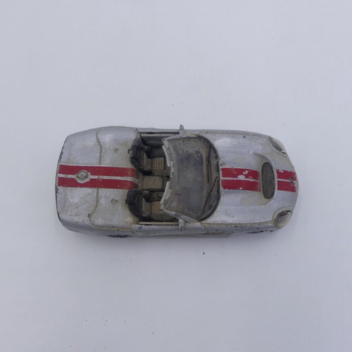 Ford Shelby Series 1 Burago Street Fire 1/43 used, silver with red stripes