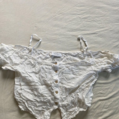 Bershka Summer Top Like New, Medium, White