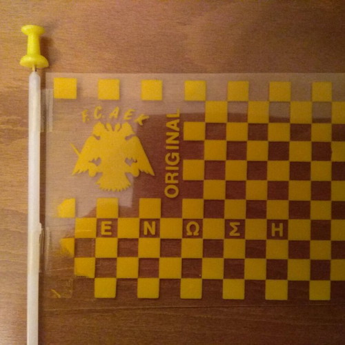 Plastic transparent AEK flag new collectible