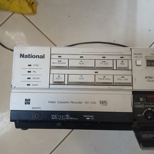 National video cassette recorder VCR for parts or repair