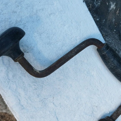 Antique hand drill used, fully functional